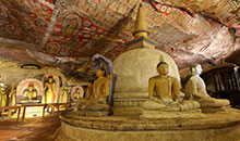 Sri Lanka holiday package Dambulla buddha statues in cave temple