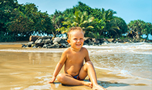 Sri Lanka Vacation 15days - kid enjoying in sea