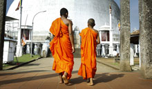 Sri Lanka Vacation - Monks in Monastery